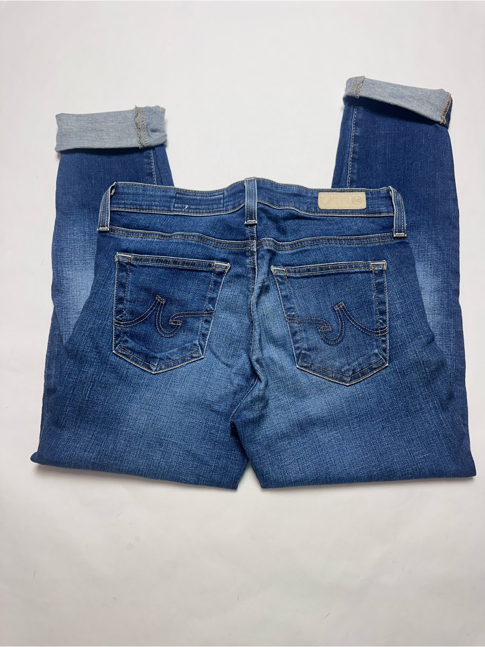 AG Adriano Goldschmied Women’s 26R Cropped Skinny Jeans Medium Wash Stretch